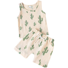Sommerkleidung für Neugeborene, Strampler-Set aus leichter Baumwolle, Baby- und Kleinkind-Outfit