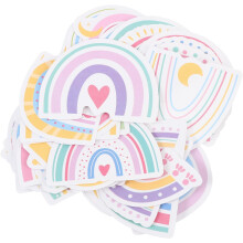100 stuks decoratieve graffiti wolkstickers, cartoon regenboogwolk muurdecoratie stickers