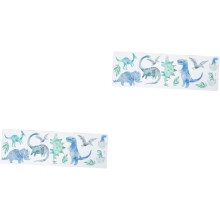 2 stuks dinosaurus muurstickers voor jongens en meisjes, decoratie met dinosaurussen voor de kinderkamer, ramen en slaapkamer.