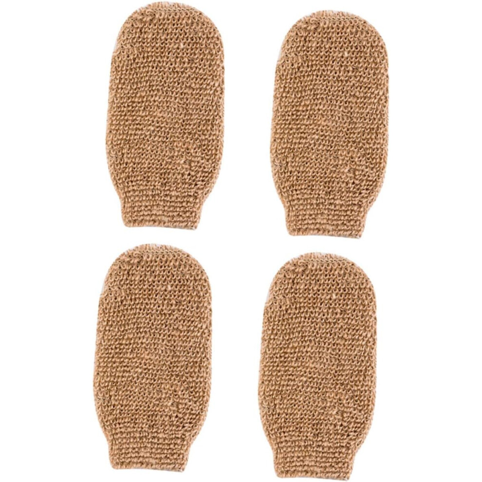 4Pcs Exfoliating Shower Gloves For Body And Foot, Synthetic Material Bath Cleaning Mitts Hkhbjs