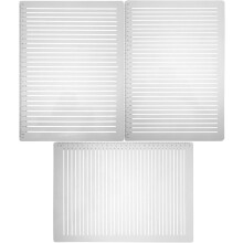 Set van 3 plastic tekenlinialen met rasterafstanden van 8 mm, 9 mm en 10 mm – Multifunctionele lijnsjablonen