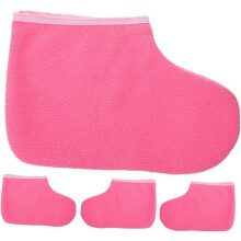 2pairs Paraffin Wax Foot Covers for Wax Bath Reusable Fabric Foot Liners Hydrating Spa Covers