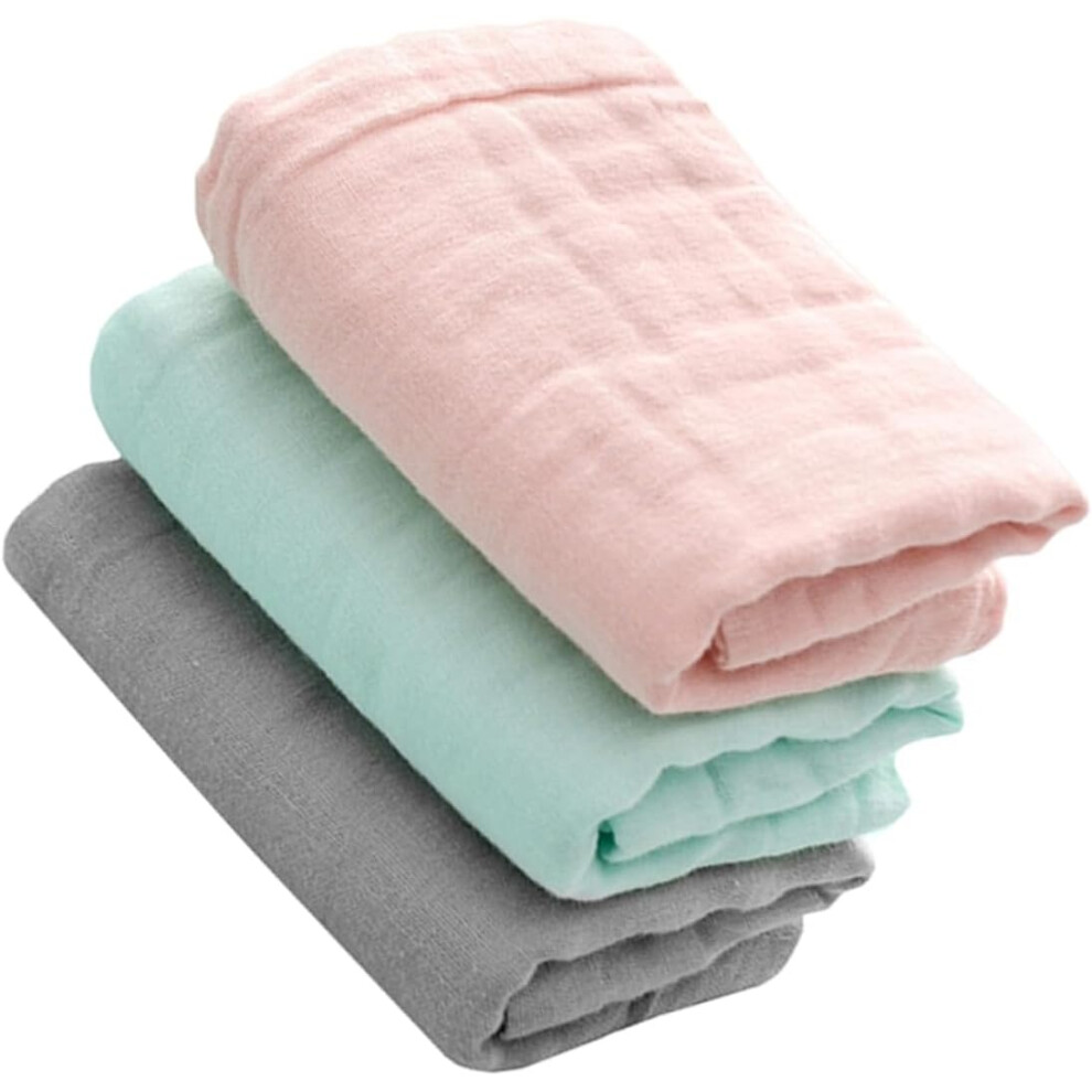 3Pcs Washcloths Newborn Muslin Burp Cloths Soft Cotton Towel For Boys And Girls Bathing Care Hkhbjs