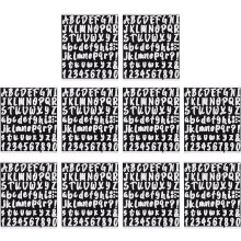 10 vellen zelfklevende alfabet- en cijferstickers