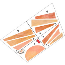 Hand Painted Sun Wall Sticker Decor for Nursery Boy Girl Self Adhesive Wall Decal Sun Pattern