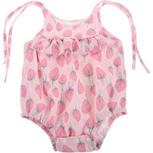 Erdbeer-Body für Neugeborene, Sommerkleidung für Mädchen, ärmelloser Strampler, süßer Unisex-Body, Größe 6m