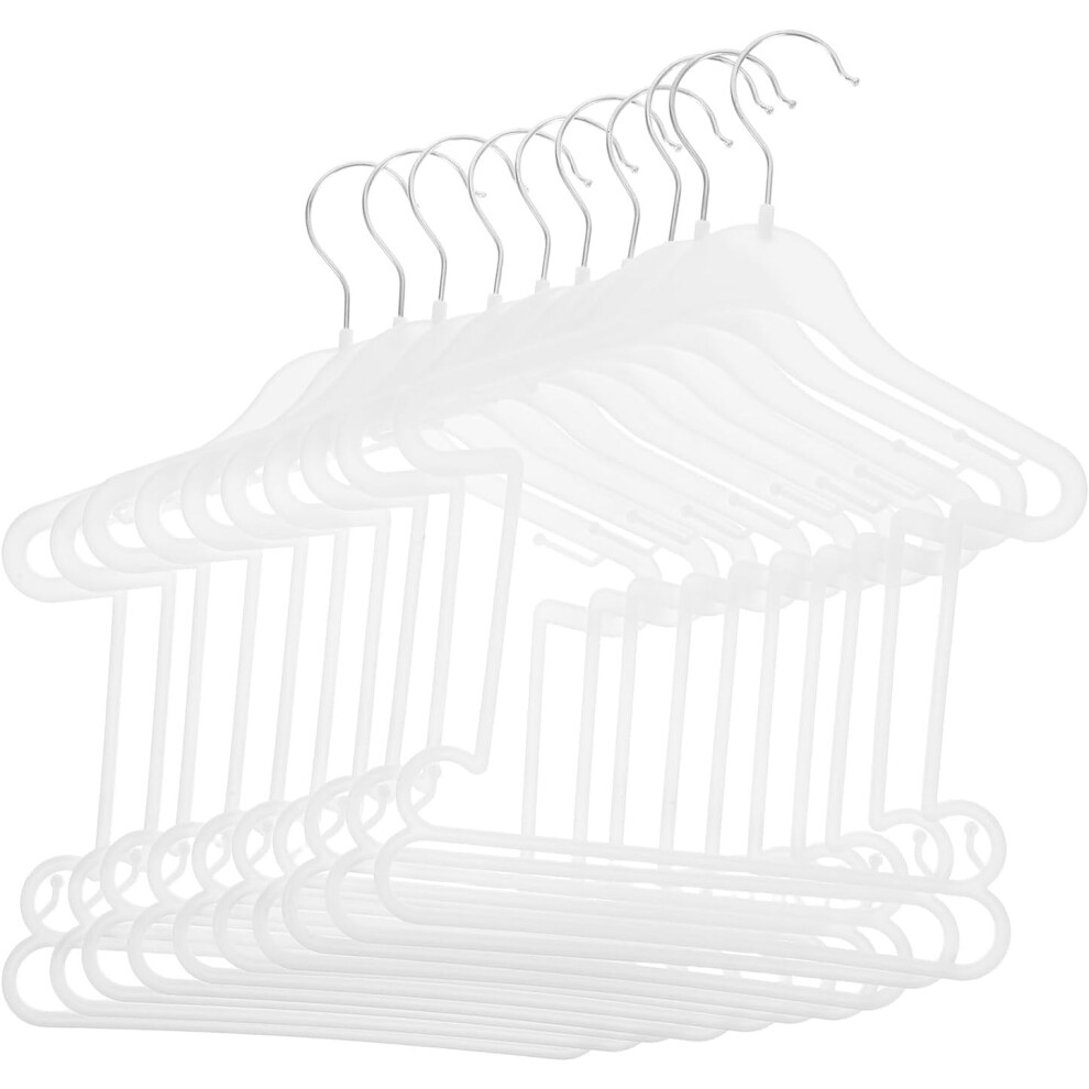 Hkhbjs 10Pcs Nursery Hangers Plastic Clothes Hangers Portable Clothing Protection White For Clothing Stores And Home Use