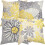 Housses de coussin décoratives jaune jaune, 4 pièces, couleur inaltérable 1