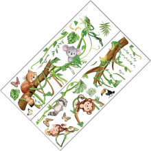 2 Sheets/Set Animal Decals Wall Decorations Assorted Color PVC Material