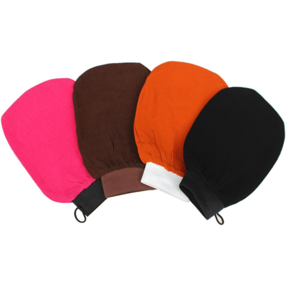 Hkhbjs Bath Glove Scrubber Deep Skin Exfoliation Rayon Mitt Exfoliating Gloves 4Pcs Random Color