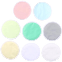 16 discos desmaquillantes reutilizables de algodón de bambú natural para rostro y ojos.