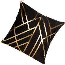 Neliönmuotoinen geometrinen rusketustyynyliina 45x45cm kuitumateriaalista käsin ompeltu elegantti ja yksinkertainen tyyli torkkuautokäyttöön