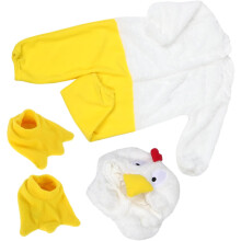 Baby-Hühnchen-Overall-Set, flauschig weich, langärmelig, Foto-Requisite, Neugeborenen-Mädchen-Foto, Wintermütze, bequemes Outfit