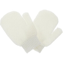 2pcs Shower Gloves Body Exfoliator Gloves White Bath Mitts for Scrubbing Rich Foaming