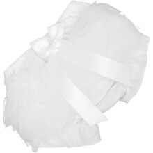Mädchen-Windelüberhose mit doppellagigem Netzgewebe, weiße Baumwoll-Bloomers-Hose für 0-2 Jahre, Sommeroutfit