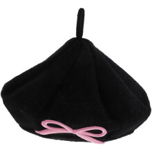 Béret tricoté pour garçon ou fille, bonnet d'hiver confortable et chaud pour artiste et peintre, idéal pour l'automne et l'hiver, noir