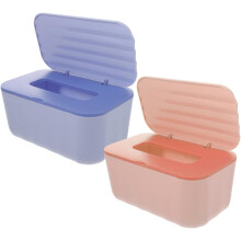 2er-Pack nachfüllbare Feuchttücherboxen, kompaktes und leichtes Design, robustes Kunststoff