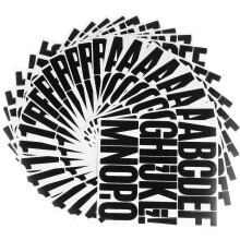3 inch vinylstickers, alfabetstickers, cijferstickers, sterke kleeflaag, zwarte zelfklevende letters.