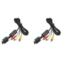 2X Câble Audio Vidéo HDTV AV de 1,8 M Câbles Audio et Vidéo pour 2 3 PS2 pour PS3 Câble Composant AV A/V Cordon