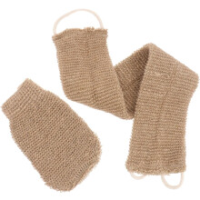 4 Stück Ramie-Jute-Badehandschuhe zum Peelen des Rückens unter der Dusche, natürliches Körperpeeling