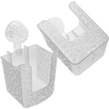 Elegante porta fazzoletti a ventosa senza foratura, da parete, per bagno, cucina e altri ambienti.