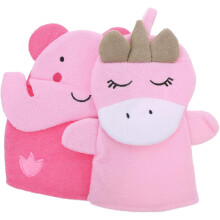 Lot de 2 gants de douche exfoliants pour le bain et le gommage de la peau