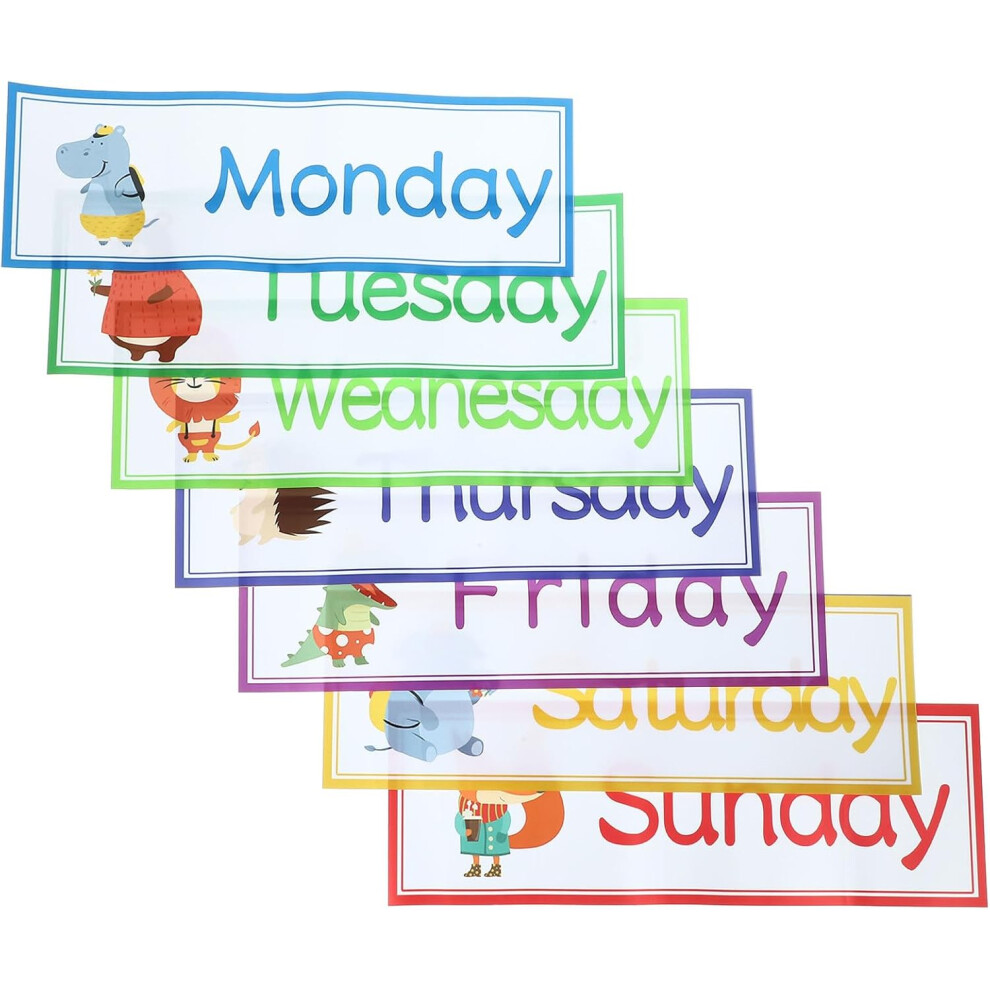 Hkhbjs 7Pcs Wall Decals Peel And Stick Assorted Color Paper Date Markers Easy To Paste