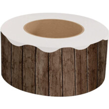 Adesivi per bordi di bacheca con design effetto legno, ideali per decorare aule e casa. Autoadesivi.