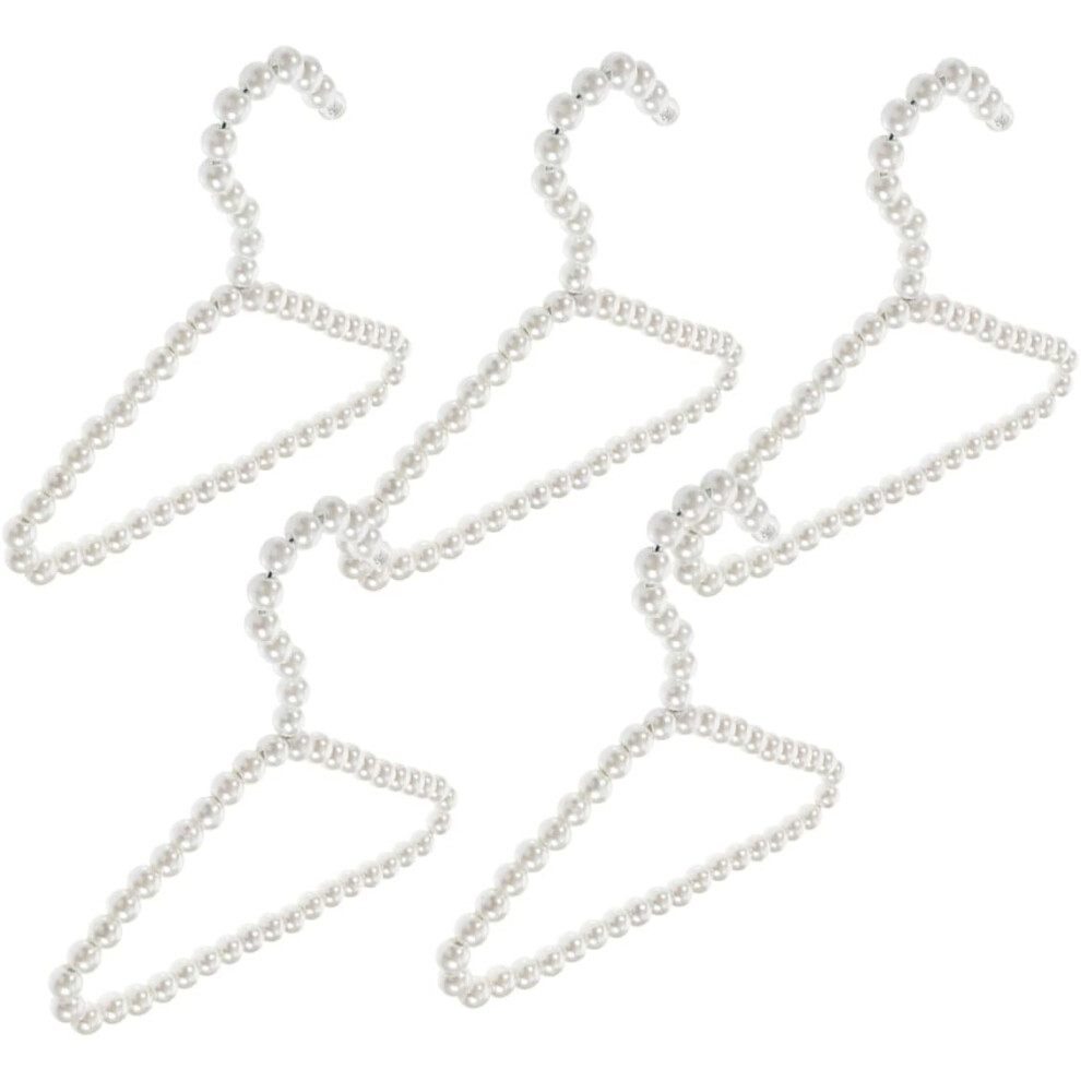 Hkhbjs 5Pcs Pearl Hangers Multi-Functional Coat Protect Shoulder Clothes Hangers Beige For Closet And Clothesline