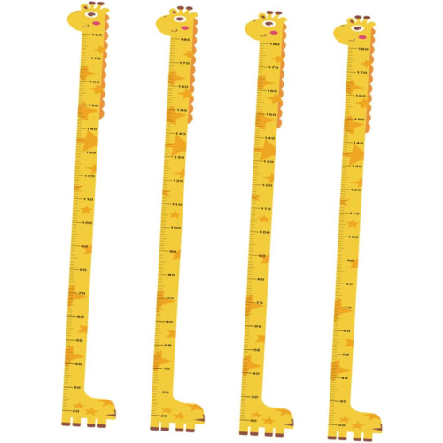 4pcs Boy Girl Growth Chart Wall Decals Removable Stickers