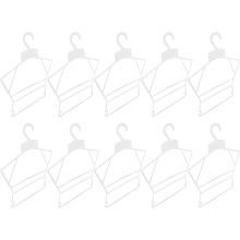 10 stuks plastic kledinghangers, glad, braamvrij, sterk draagvermogen, wit, voor thuisgebruik