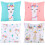 4pcs Decorative Pattern Pillowcase Decorative Throw Pillow Cover Alpaca Design Polyester 1