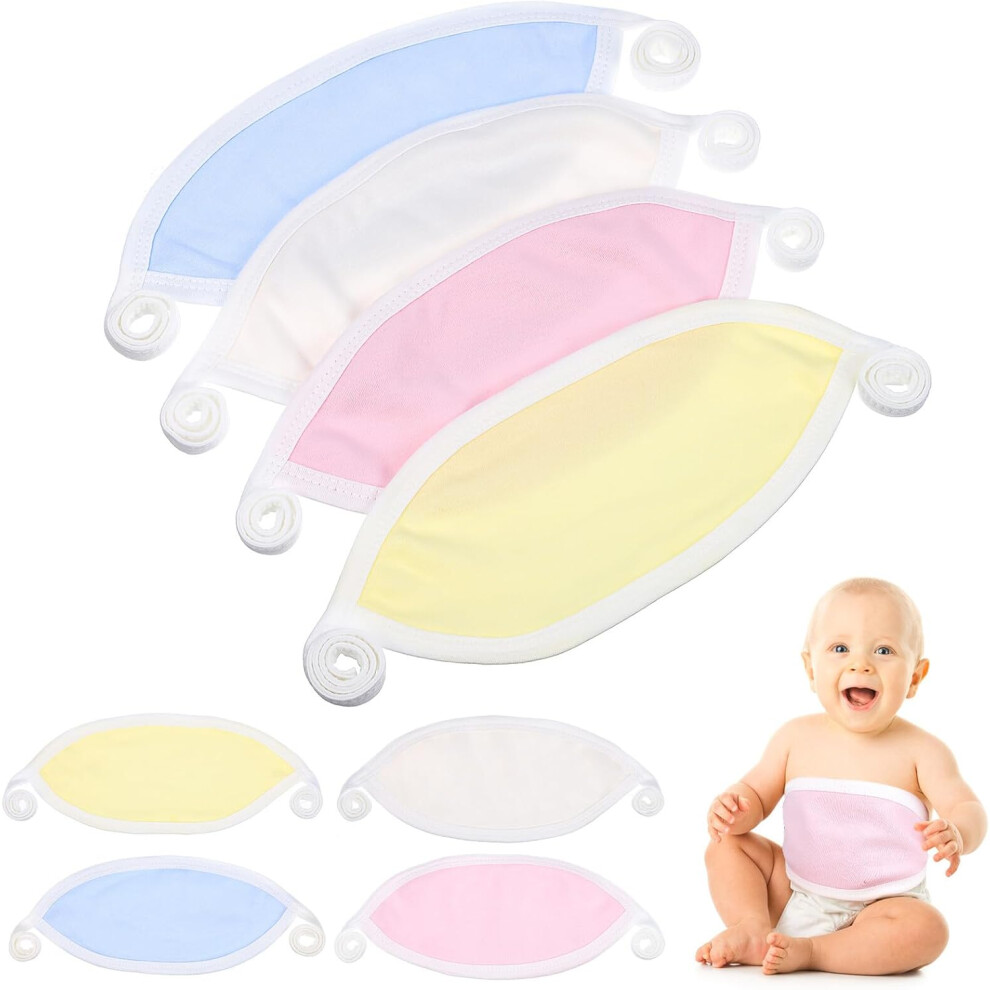 Hkhbjs 8 Pcs Navel Belts Newborn Belly Wraps Soft Umbilical Cord Straps Cotton Bands For Belly Support And Protection