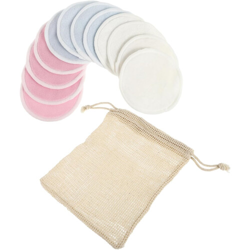 13 wiederverwendbare Make-up-Entferner-Pads aus Bambusfasern