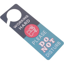 Creatief dubbelzijdig hangbord voor toiletdeur, gemaakt van PVC-materiaal.