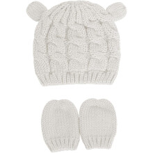 Wintermuts, warme muts en handschoenen, gebreide babymuts set, zacht en warm voor pasgeboren jongens en meisjes