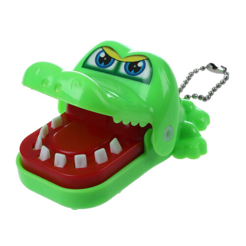 New Toy Crocodile Dentist Bite With Keychain Green