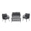 4 Seater Garden Set with Wood Storage Table 3