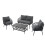 4 Seater Garden Set with Wood Storage Table 1