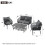 4 Seater Garden Set with Wood Storage Table 2