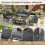 4 Seater Garden Set with Wood Storage Table 10