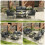 4 Seater Garden Set with Wood Storage Table 11