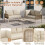 Garden Set with Wood-look Tempered Glass Table 3