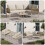 Garden Set with Wood-look Tempered Glass Table 5