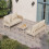 Garden Set with Wood-look Tempered Glass Table 6