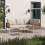 Garden Set with Wood-look Tempered Glass Table 9