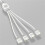 4X 5V 3-Pin Extension Cable para Computer Motherboard 1 Point 4 Hub Cable Connection Extension ARGB Splitter, Branco 2
