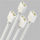 4X 5V 3-Pin Extension Cable para Computer Motherboard 1 Point 4 Hub Cable Connection Extension ARGB Splitter, Branco 5
