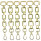 Extensor de alça de bolsa em metal dourado, 6 peças 5