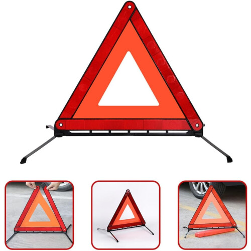 Foldable Emergency Warning Triangle Reflector Car Roadside Safety Triangle Tripod Stand Early Warning Sign 1